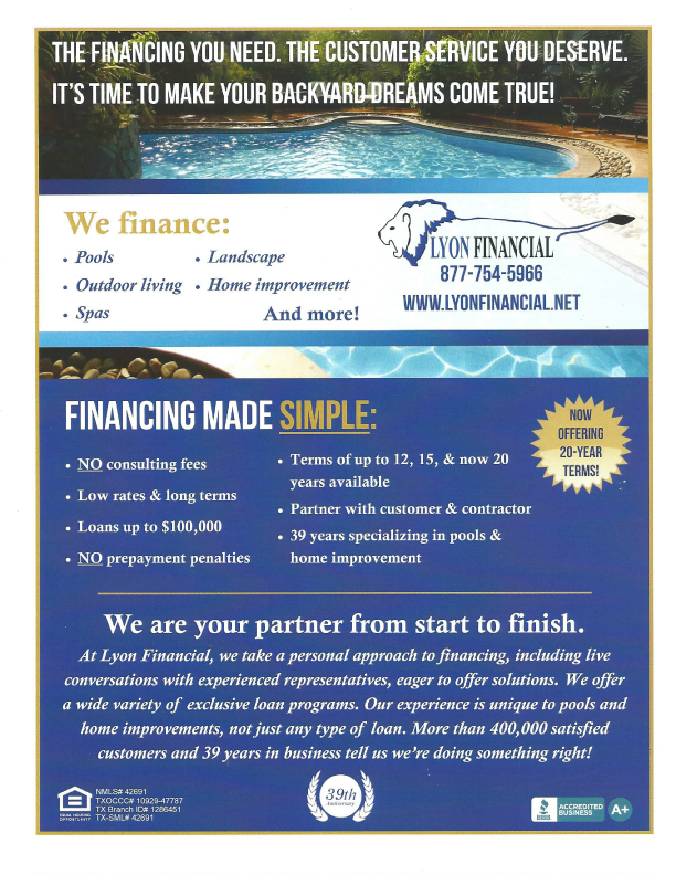 Lyon Financial Pool Financing